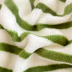 Striped Milk Velvet Fitted Sheet