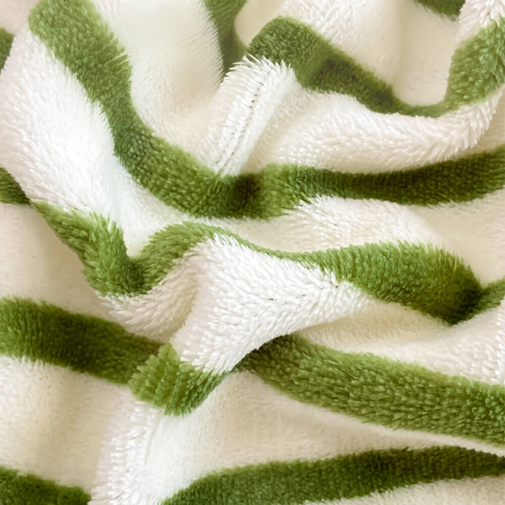 Striped Milk Velvet Fitted Sheet