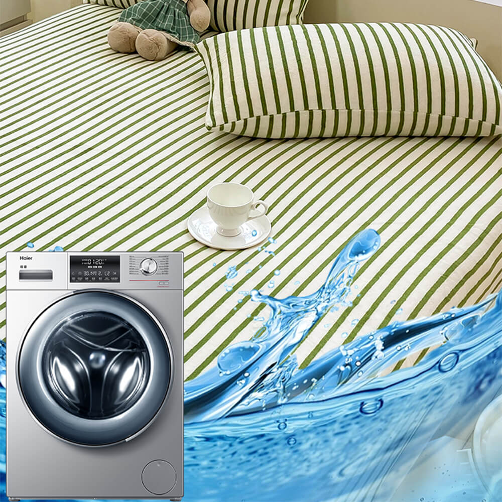 Striped Milk Velvet Fitted Sheet