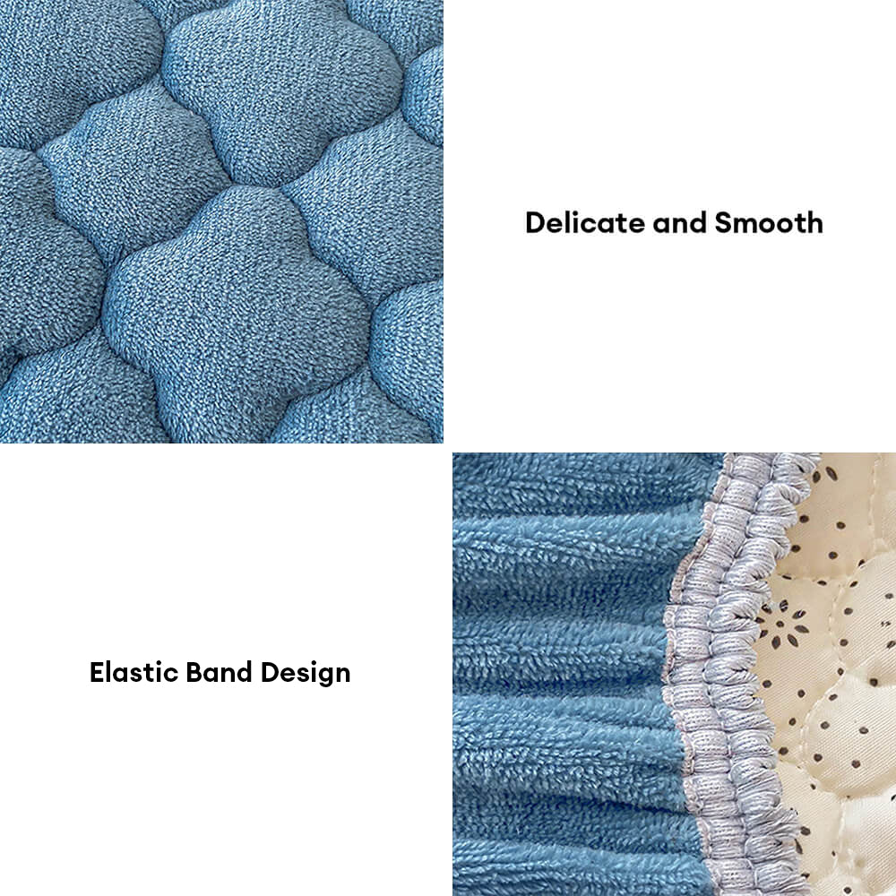 Velvet Cloud Textured Milk Fitted Sheet