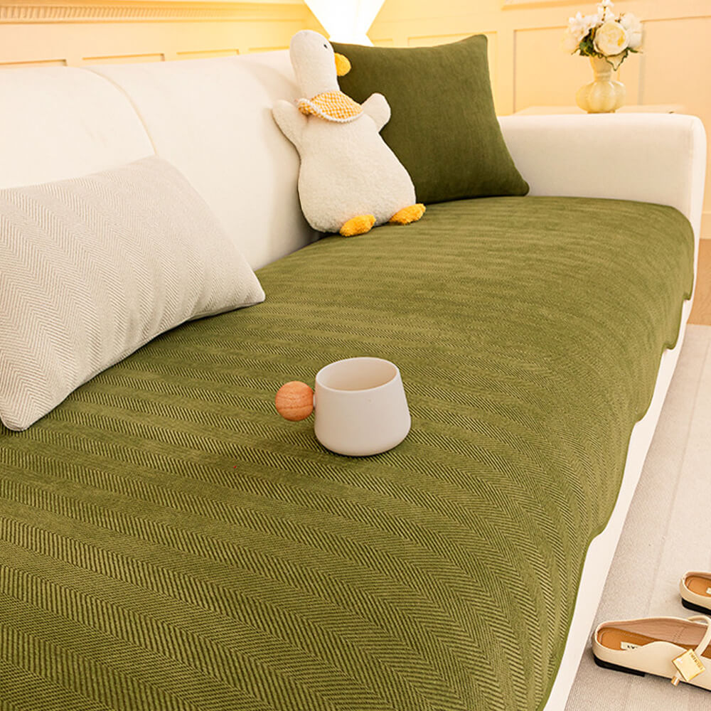 The Herring Chenille Minimal Couch Cover