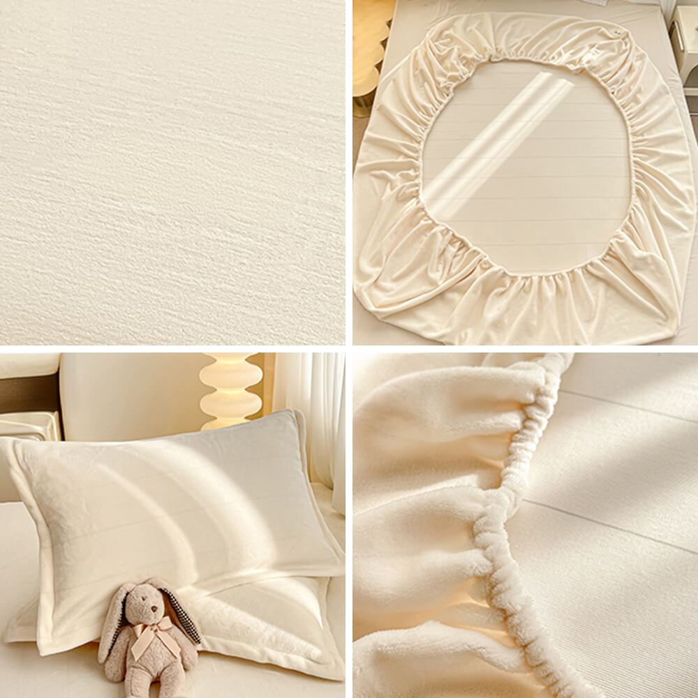 Minimal Cloud Milk Velvet Fitted Sheet