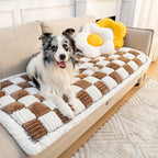 Cream Fuzz Dog Bed Mat