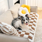 Cream Fuzz Dog Bed Mat