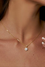 Halo Radiance Moissanite Necklace