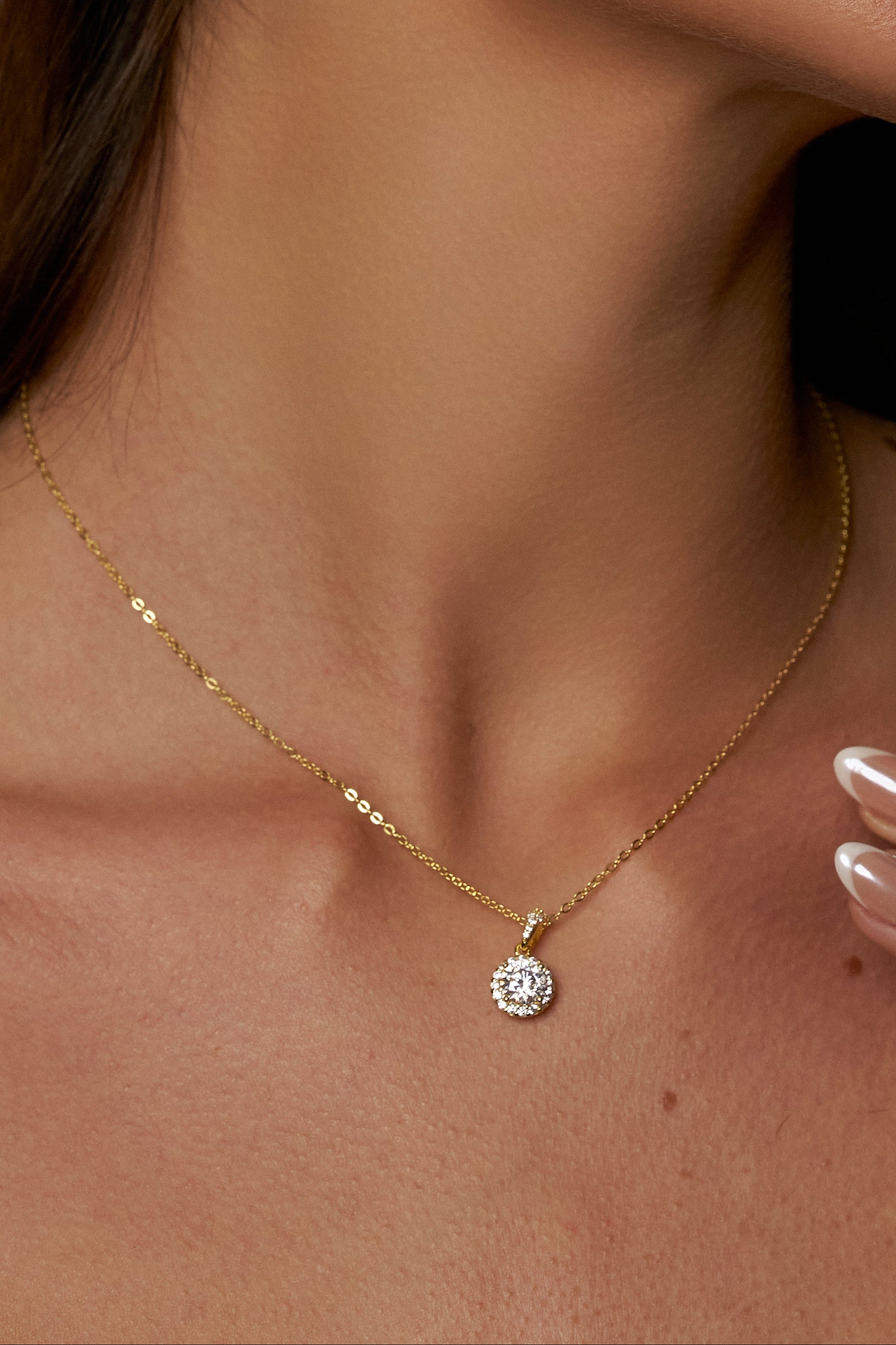 Halo Radiance Moissanite Necklace