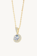 Halo Radiance Moissanite Necklace