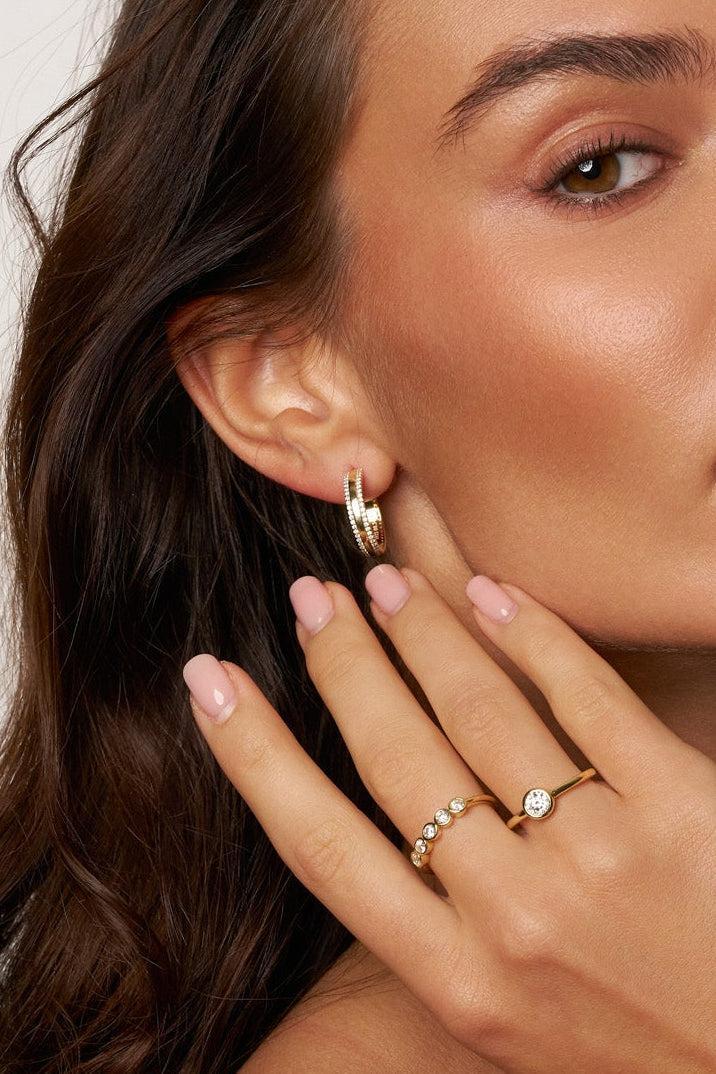 Lana Moissanite Hoop Earrings