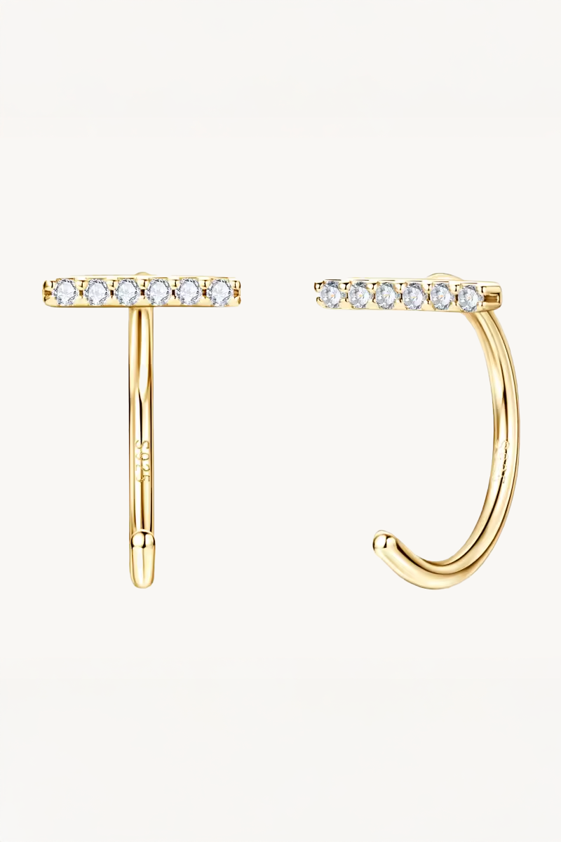 Lara Mini Moissanite-Ohrringe im Stabdesign Hauptbild