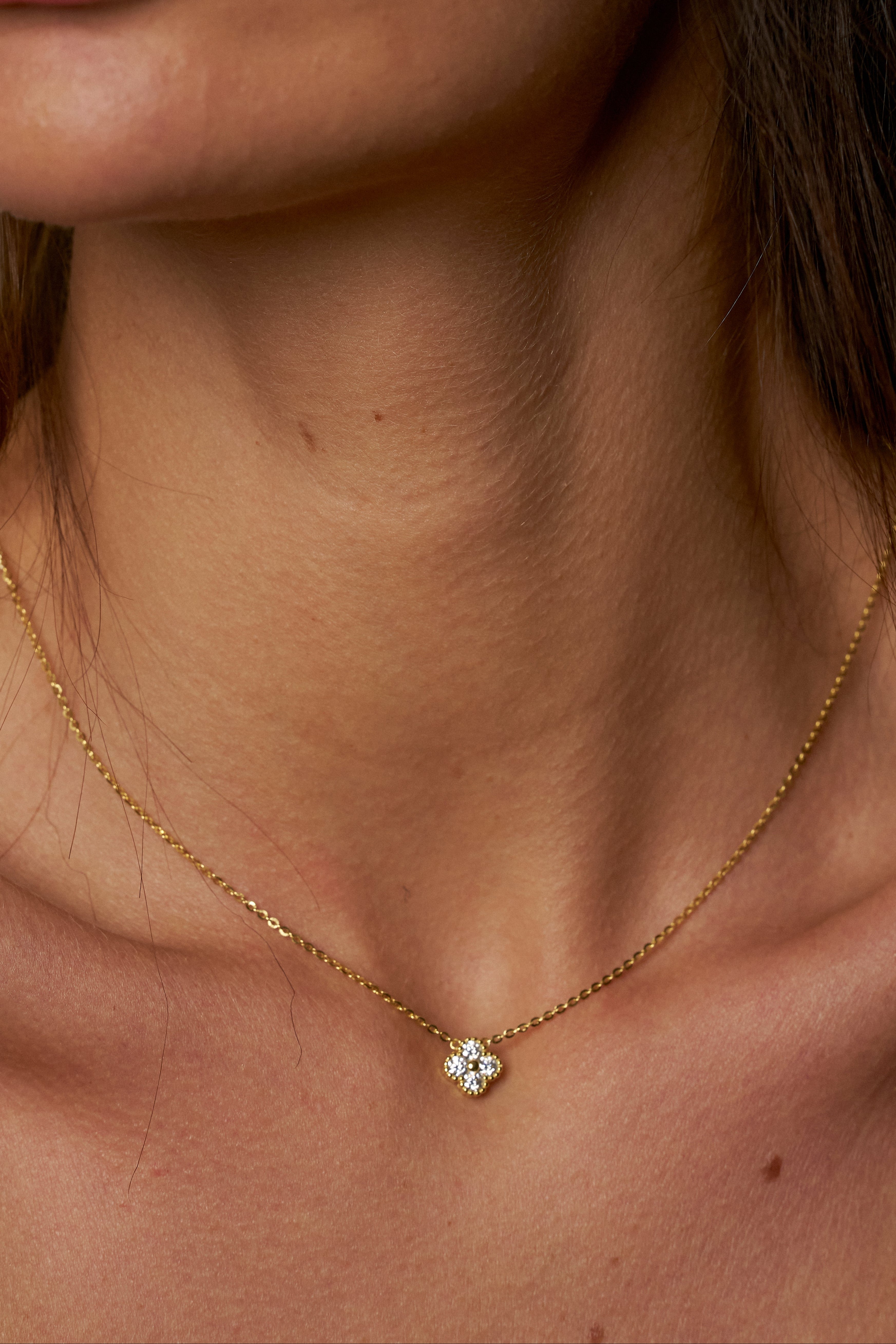 Lucky Clover Moissanite Necklace Secondary image