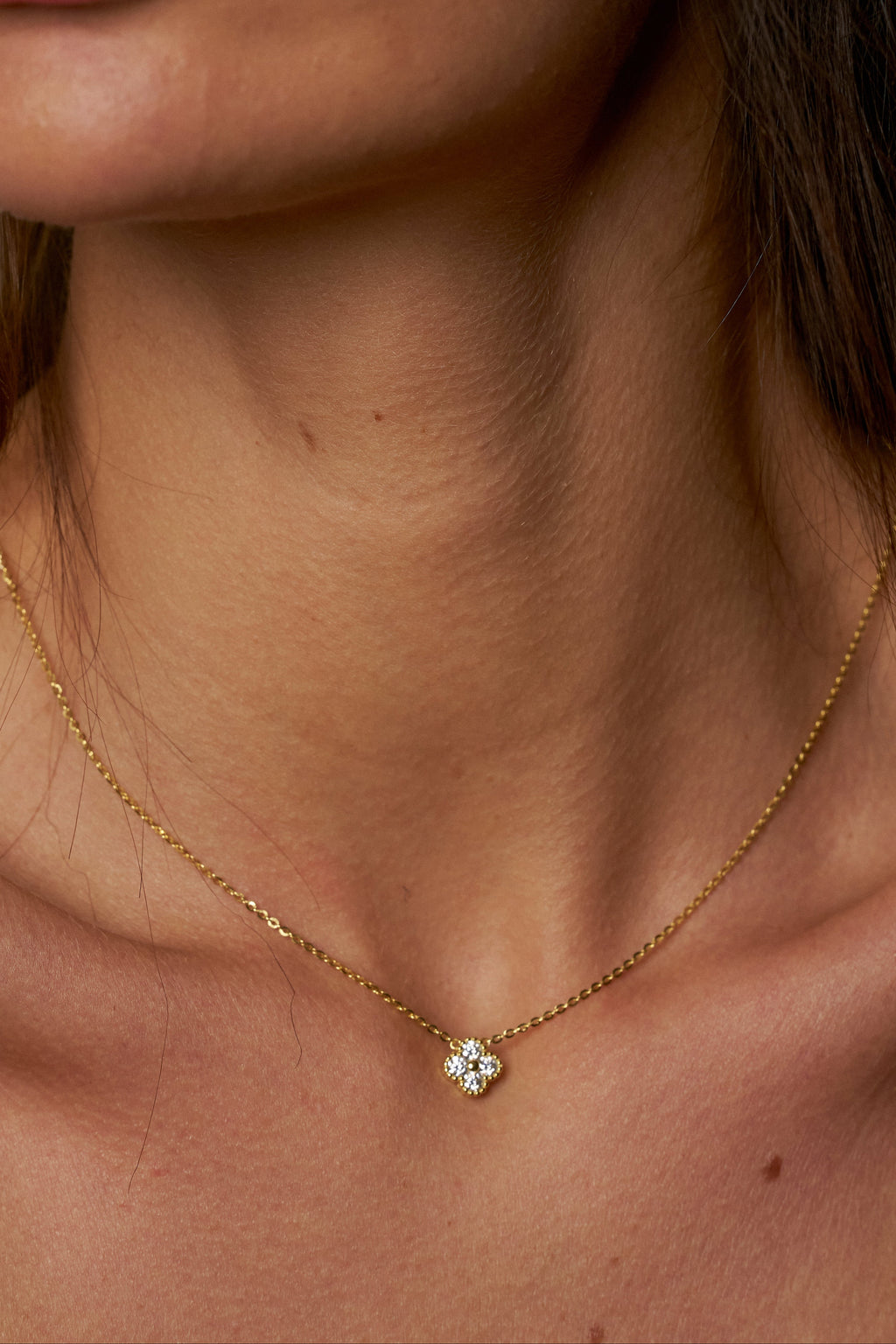 Lucky Clover Moissanite Necklace