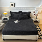 Mono Floral Milk Velvet Bedding Combination