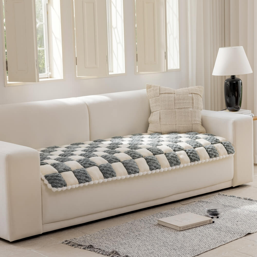 The Plush Block Couch Cover
