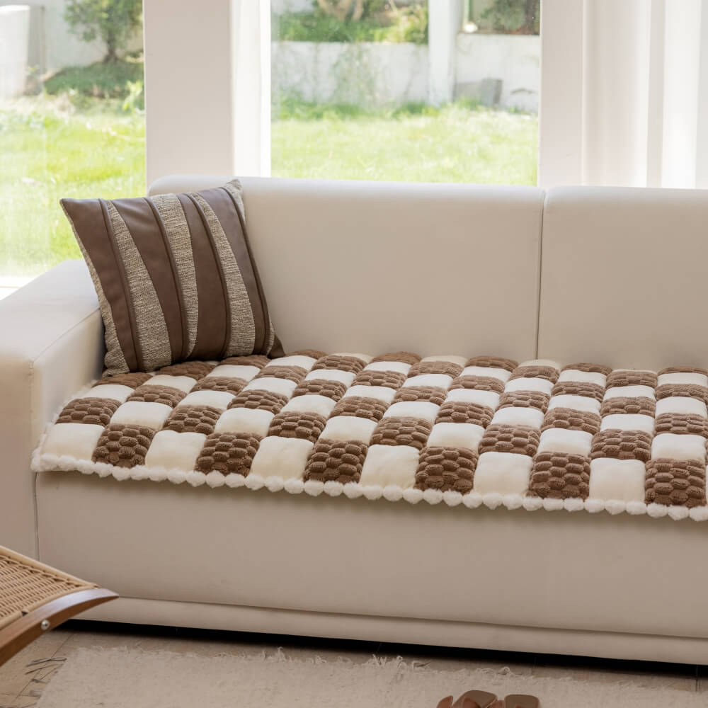 The Plush Block Couch Cover