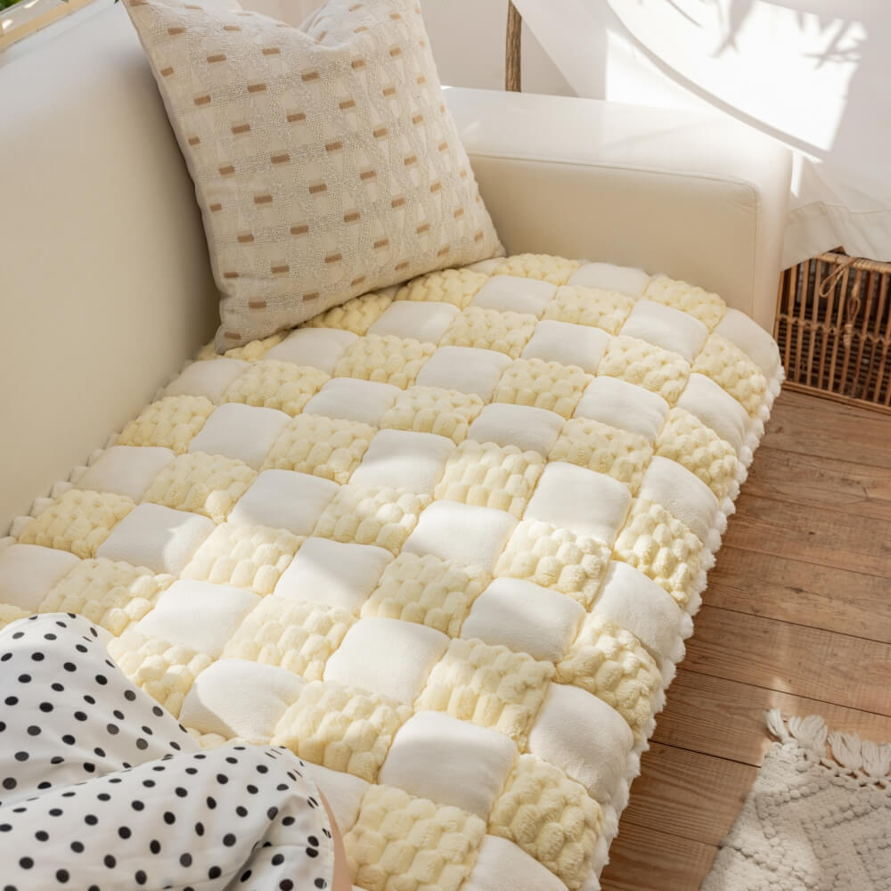 The Plush Block Couch Cover