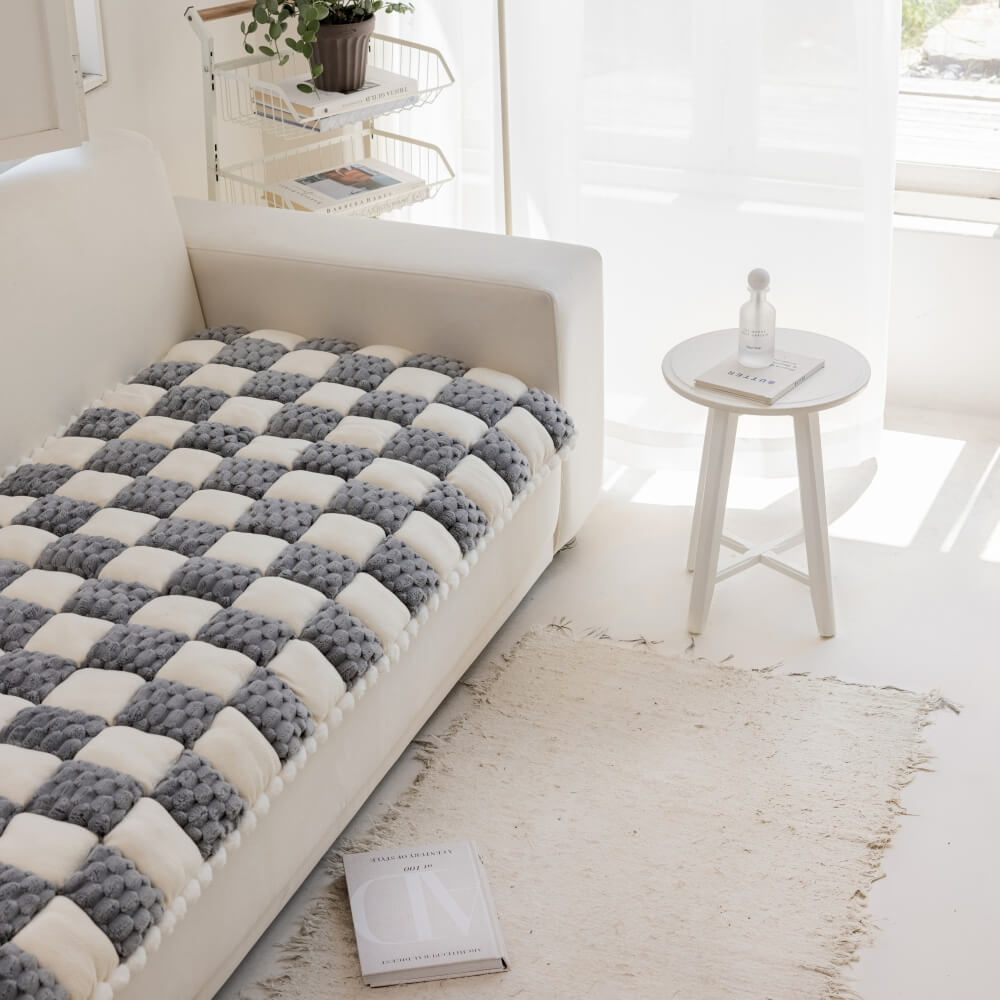 The Plush Block Couch Cover
