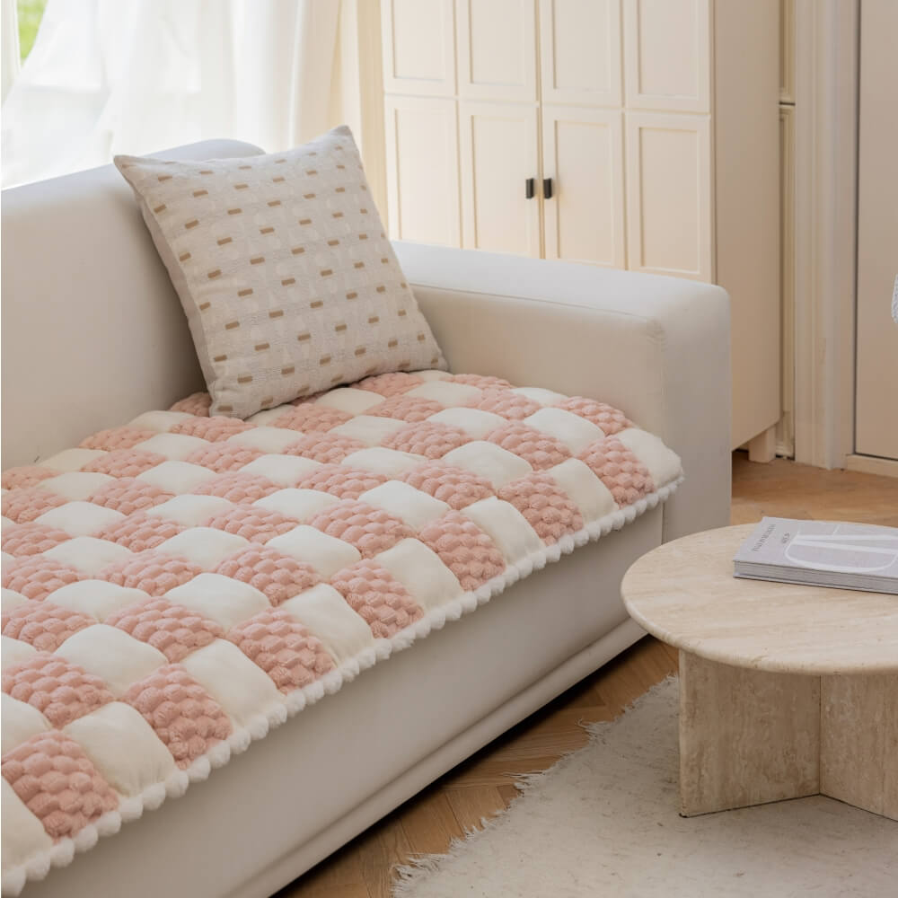 The Plush Block Couch Cover