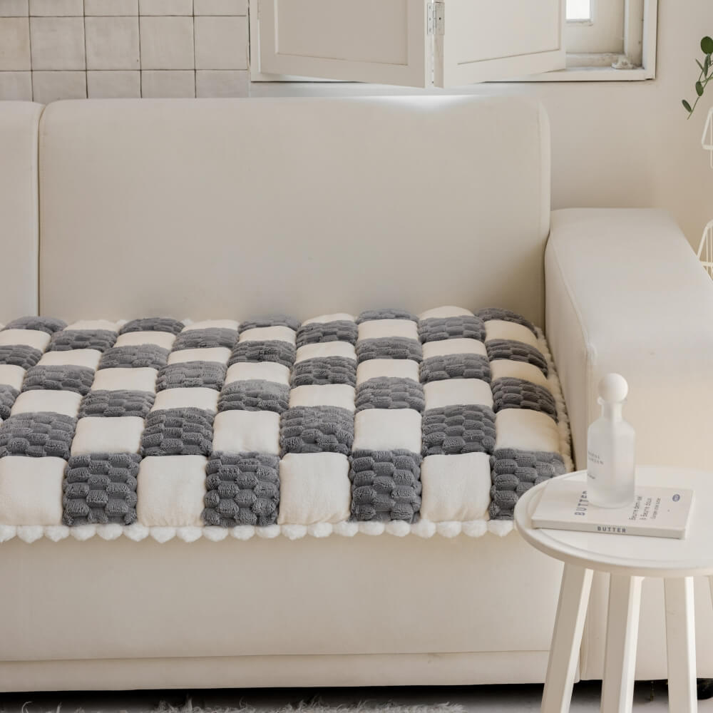 The Plush Block Couch Cover