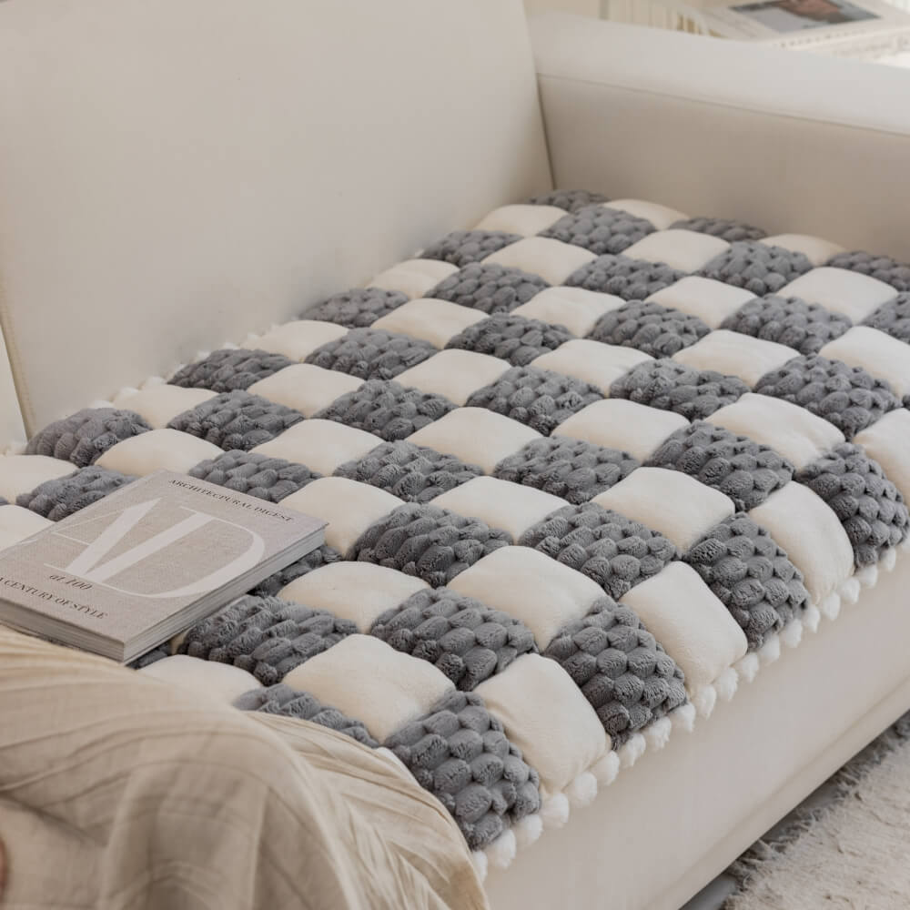 The Plush Block Couch Cover