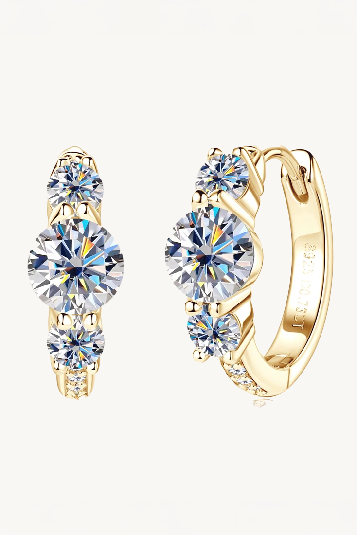 Radiance Moissanite Hoop Earrings Main image