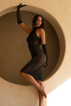 Raven Sheer Desire Dress Set