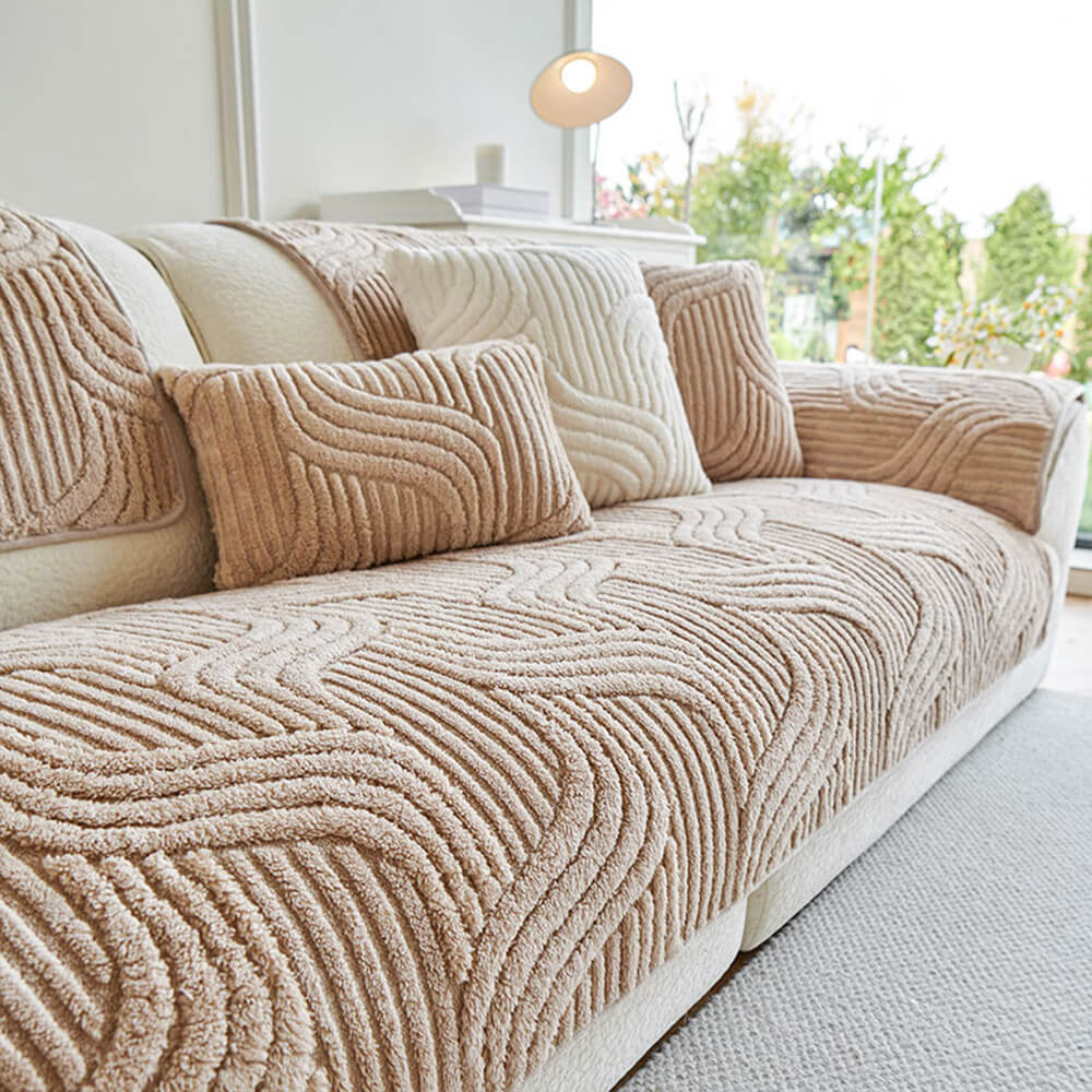 Geo Plush Couch Cover