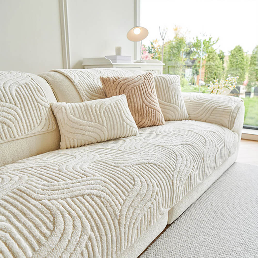 Geo Plush Couch Cover