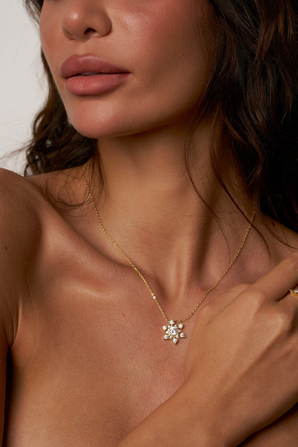 Snowflake Spark Moissanite Necklace