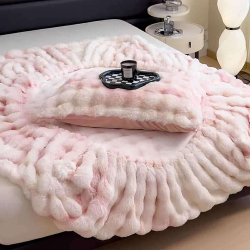 Faux Rabbit Plush Fitted Sheet