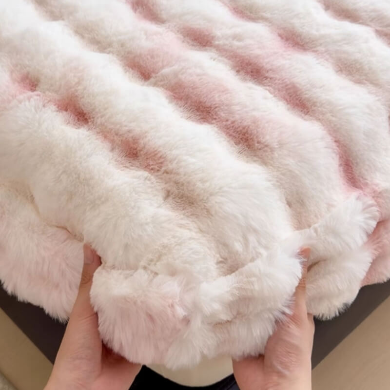 Faux Rabbit Plush Fitted Sheet