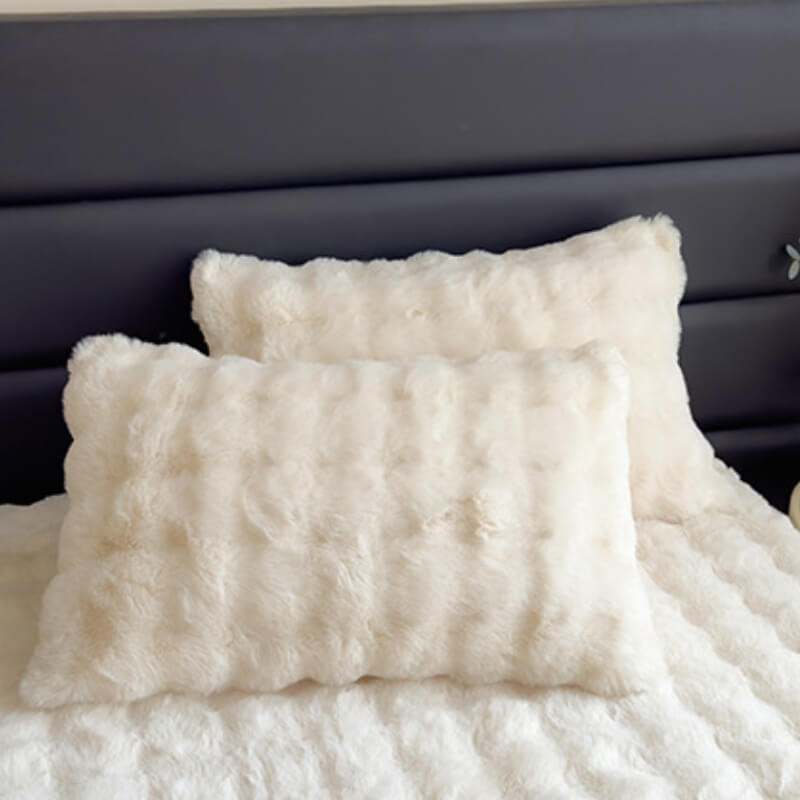 Faux Rabbit Plush Fitted Sheet