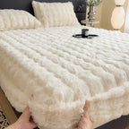 Faux Rabbit Plush Fitted Sheet
