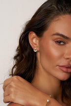 Talia Circle Moissanite Earrings