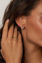 Talia Circle Moissanite Earrings