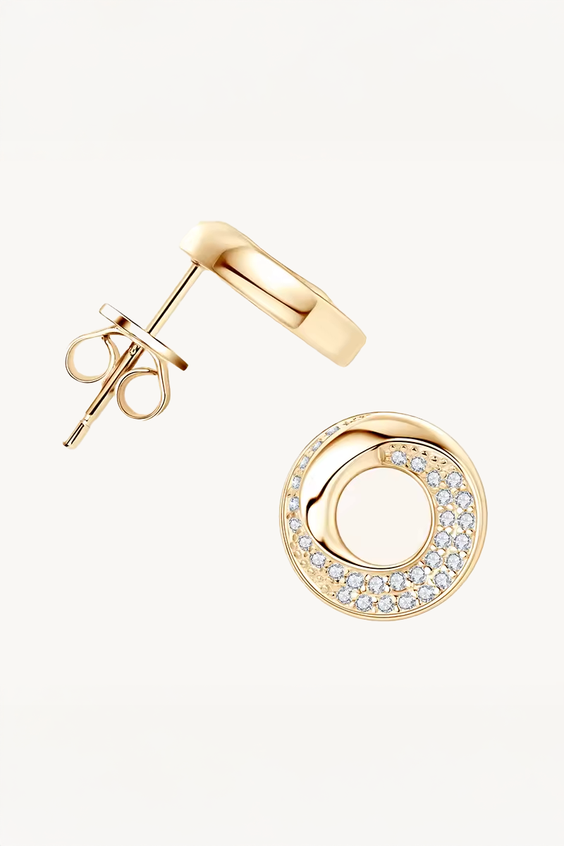 Talia Circle Moissanite Earrings Main image