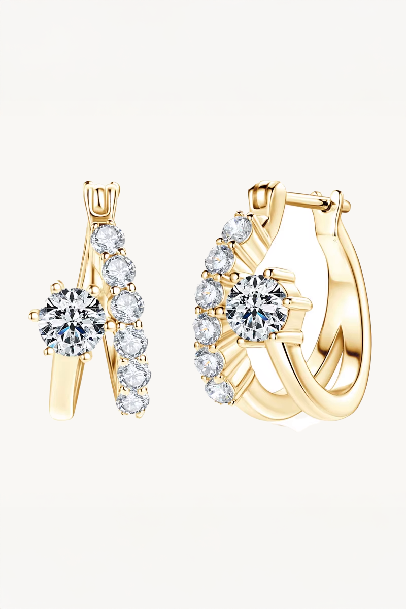 Tania Moissanite Bloom Hoop Earrings Main image