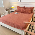 Mono Floral Milk Velvet Bedding Combination