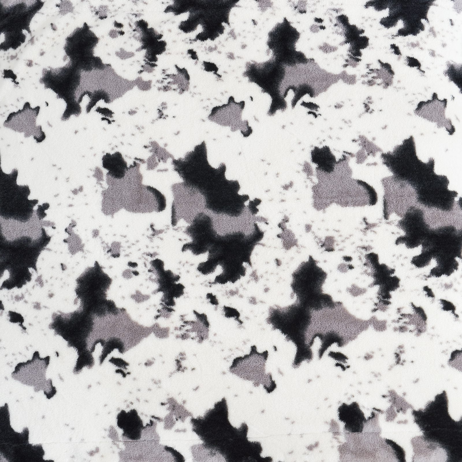 Cow Print Faux Fur Throw