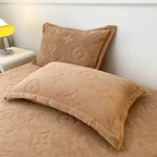 Mono Floral Milk Velvet Bedding Combination