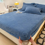 MonoFloral Milk Velvet Fitted Sheet