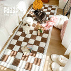 Cream Fuzz Dog Bed Mat