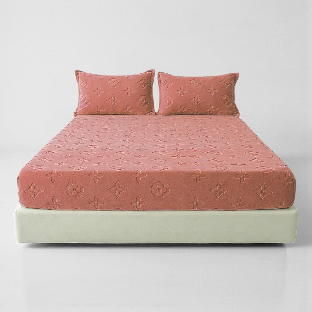 Mono Floral Milk Velvet Bedding Combination