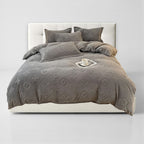 Mono Floral Milk Velvet Bedding Combination