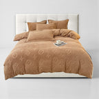 Mono Floral Milk Velvet Bedding Combination