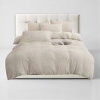 Mono Floral Milk Velvet Bedding Combination