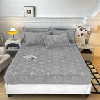 Mono Floral Milk Velvet Bedding Combination